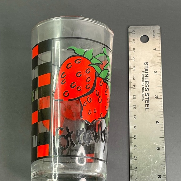 Vtg KIG Fruit Juice 4 Glass Set 6" 6oz - Picture 3 of 10